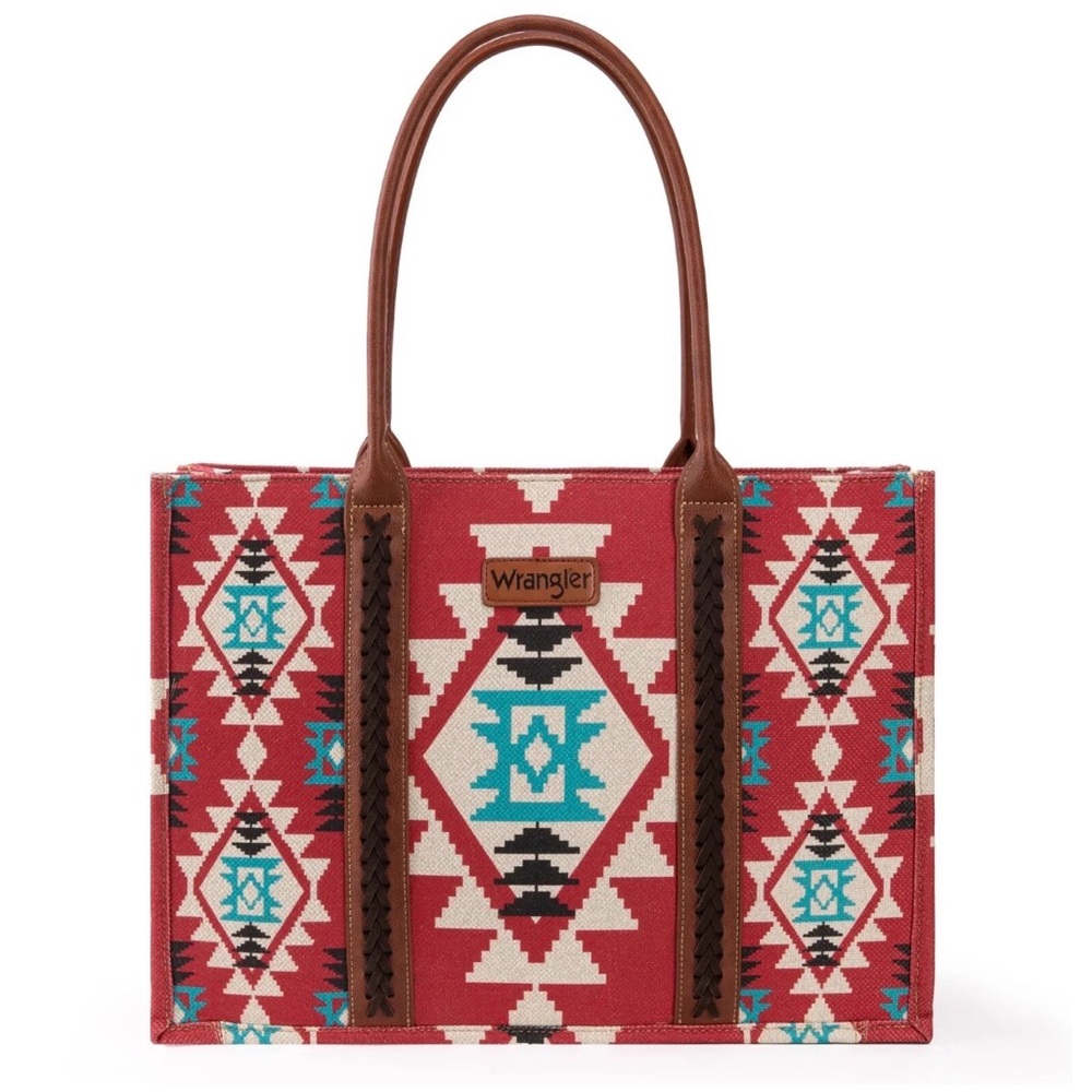 Wrangler Southwestern Pattern Wide Tote - Picture 3 of 8
